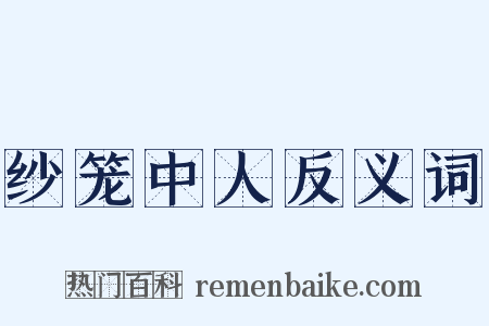 纱笼中人反义词是什么意思的图片